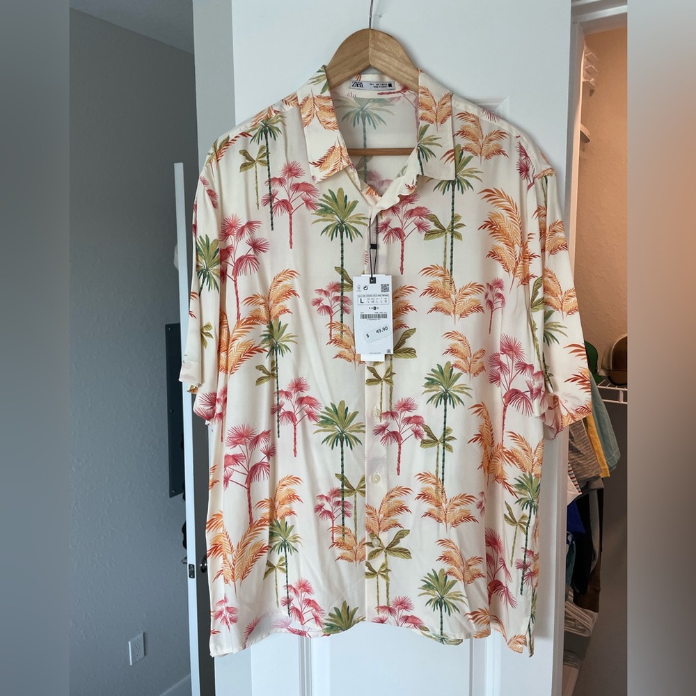 Zara Printed Short Sleeve Shirt
